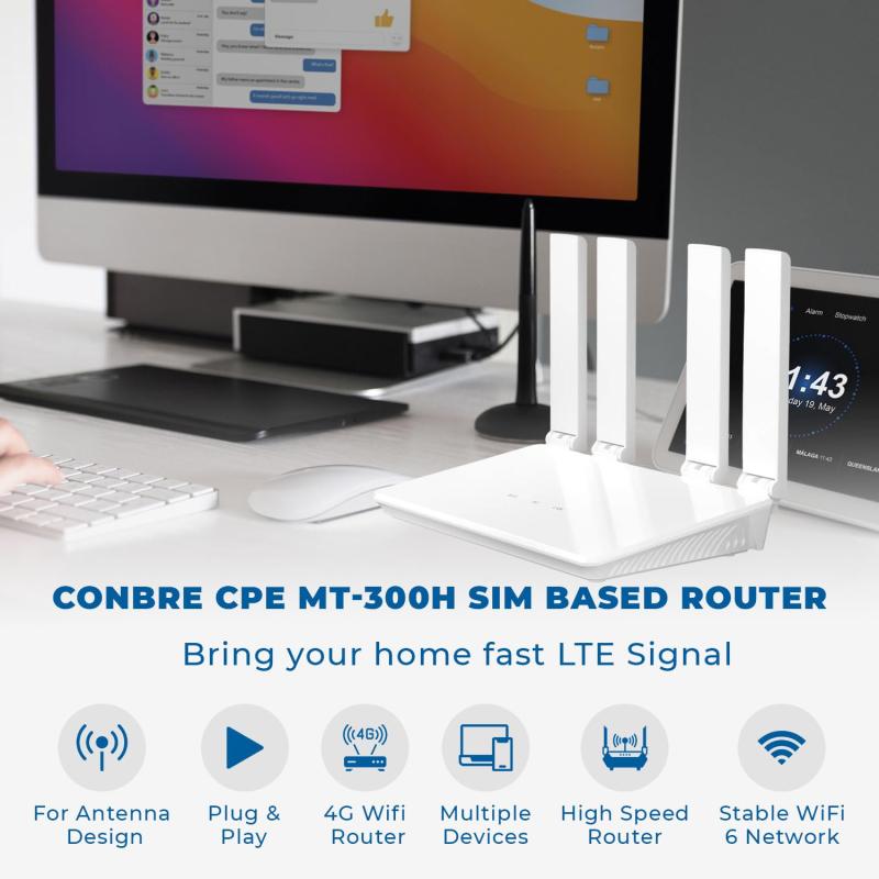 KINGSTER® 4G LTE WiFi Router | SIM Support | Wireless Hotspot