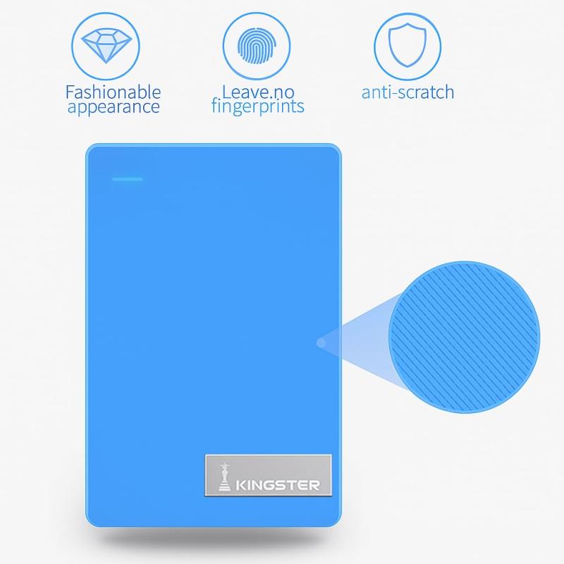KINGSTER®  External Hard Drive – Blue