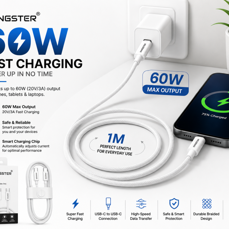 KINGSTER 60W Type C to Type C Cable